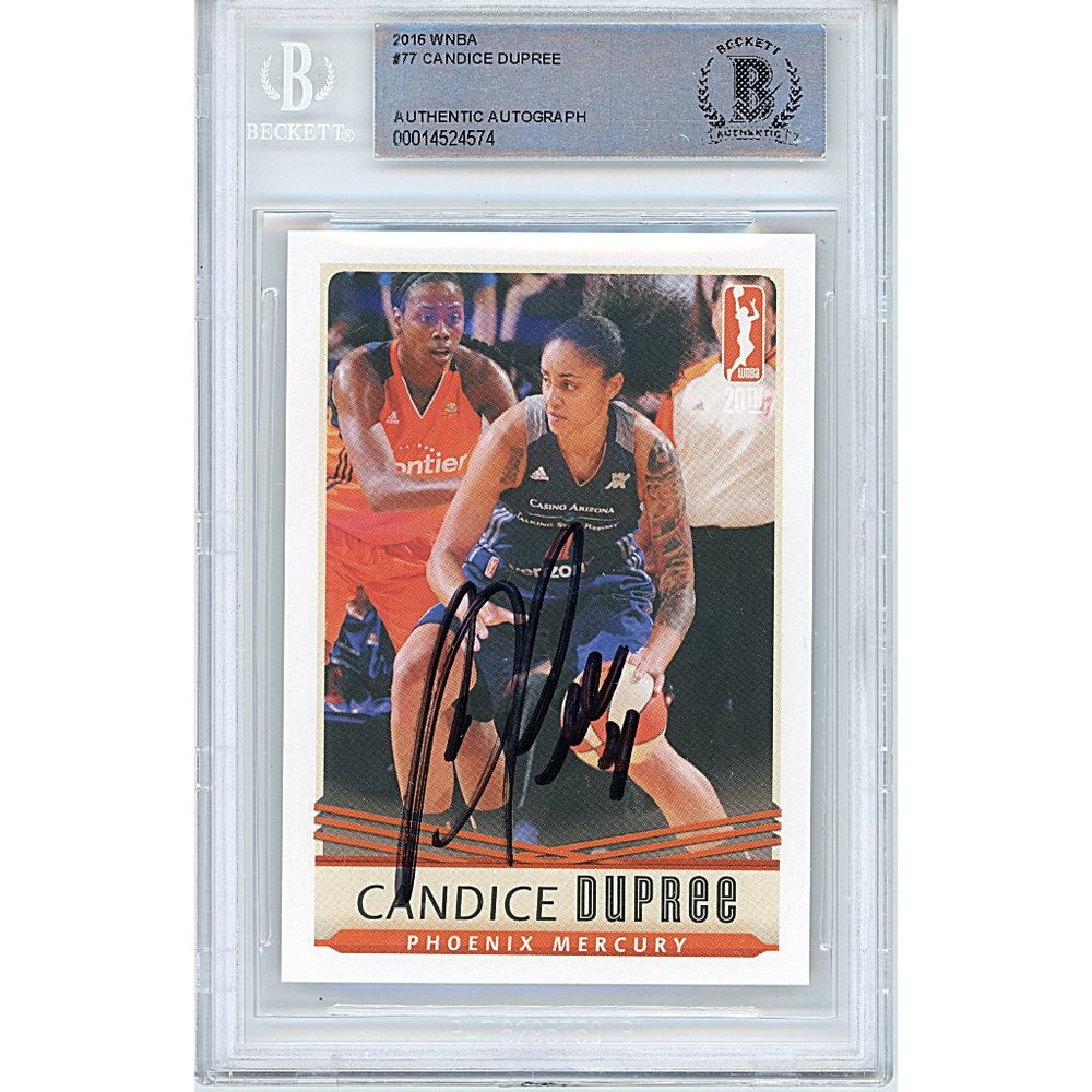Candice Dupree Signed Phoenix Mercury '16 WNBA Basketball Card Beckett Autograph